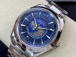 Reloj Mecánico de Lujo de Super Calidad, Resistente al Agua, 43 mm, Movimiento ETA 8938 de Fábrica VS, Esfera Azul Luminosa de 24 Horas, Reloj GMT de 150 m - Product Image 3