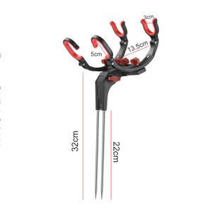 Soporte de caña de pescar Universal ajustable de doble cabeza de 360 grados, soporte plegable para caña de pescar de Lago marino, accesorios para caña de pescar - Product Image 6
