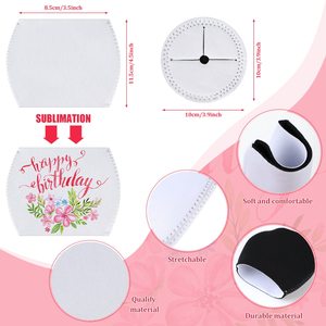 Le verre à vin thermique isolé par néoprène couvre <span class=keywords><strong>la</strong></span> conception pliable réutilisable de douilles capacité personnalisable du modèle 300ml de sublimation - Product Image 5