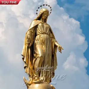 Life Size Mary Statue Life Size Religion Gold Bronze Virgin Mary Statue