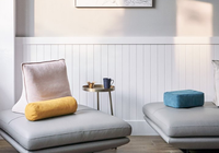 Paneles de Pared Modernos con Diseño Acanalado, Material WPC para Techo con Patrón Geométrico, Función Impermeable, Antiestática y Resistente a la Humedad