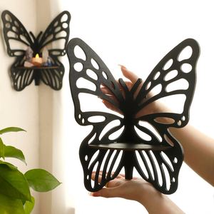 Supplier Wooden Butterfly <b>Floating</b> <b>Shelves</b> for <b>Wall</b> Corner Shelf for Crystals and Stone Boho Home Decor Aesthetic Witchy Gift - Product Image 1