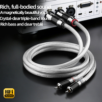 Câble RCA XLR haut de gamme mâle/femelle, Audio stéréo OCC plaqué argent, microphone professionnel équilibré, haut-parleur Hifi 2XLR 2RCA
