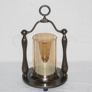 Elegant Metal Glass <b>Candle</b> <b>Holder</b> <b>Lantern</b> Decorative Hanging Tabletop Home Decor Vintage Antique Centerpiece Lighting Accent - Product Image 1