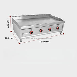 Grill à gaz commercial/grill plat pour teppanyaki, calamar, shawarma, crêpes, nouilles froides pour les stands de nourriture de rue JUYOU MECH - Product Image 4