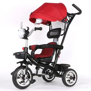 Childrens Tricycle Pedal Car Stroller 3 In 1 With Music Lights For 2 To 4 Years Old Kids Indoor Outdoor Use - Product Image 1