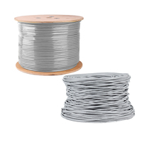 24awg kabel jaringan Cctv Semi jadi, kabel Ethernet komunikasi Lan berpelindung daya
