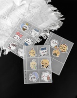 Album photo 10 pack 2x2 pouces pages de recharge pour 6 pochettes photo de reliure à anneaux 6 poches avec fente pour mémo inserts autocollants protecteur de feuille
