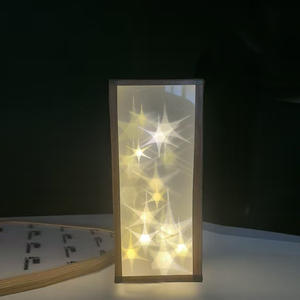 Lámpara Nocturna Rectangular con Forma de <span class=keywords><strong>Estrella</strong></span>, Hecha a Mano, Cuerpo de ABS, Creativa, con Efecto de Movimiento, Cubo de Rubik LED, Decoración de Regalo para Fábrica - Product Image 1