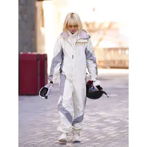 Wholesale Clothing Manufacturers Unisex Women Snow Wear Outdoor Sport Waterproof Windbreaker Jumpsuit One Piece Ski Suits Snows