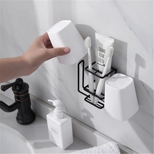 ที่วางแปรงสีฟันและยาสีฟันติดผนังสแตนเลสสองชั้นแบบทันสมัย - Product Image 2