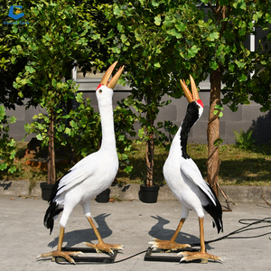 CCAA02 Simulation réaliste d'animal animatronique grandeur nature <span class=keywords><strong>Grue</strong></span> à couronne rouge modèle pour parc - Product Image 3