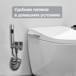 Pistolet de lavage WC à pression sans air en acier inoxydable au design moderne avec système de freinage anti-blocage pour machine à laver et lavabo de salle de bain - Product Image 4