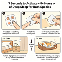 Autocollant à billes éclatantes d'huiles essentielles naturelles pour la relaxation humaine et patch phéromonal apaisant pour animaux de compagnie pour le soulagement du stress environnemental