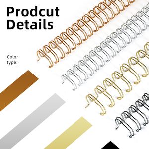 Spirale métallique multicolore pour <span class=keywords><strong>reliure</strong></span> de livres, <span class=keywords><strong>anneaux</strong></span> de <span class=keywords><strong>reliure</strong></span> en fil métallique pour carnets, journaux, agendas - Product Image 3