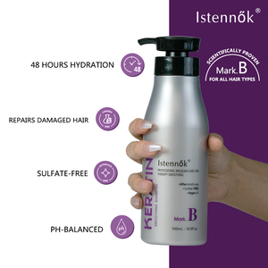 Istennok <span class=keywords><strong>Shampoo</strong></span> lisciante professionale senza cheratina solfato e balsamo per rafforzare i capelli danneggiati dopo la cura della cheratina - Product Image 2