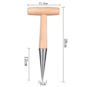 Semoir manuel avec manche en <span class=keywords><strong>bois</strong></span> pour semer des graines, repiquer des plantes, <span class=keywords><strong>outil</strong></span> de plantation manuel pour le <span class=keywords><strong>jardin</strong></span> - Product Image 5
