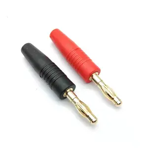Onlyoa 4mm welded gold-plated banana plug connector with PVC sheath for RC model
