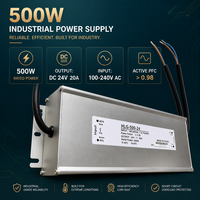 Alimentation LED extérieure IP67 à double entrée, 500W haute puissance, sortie 24V DC 20A, transformateur étanche pour éclairage