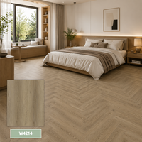 Revêtement de sol SPC vinyle personnalisé style chevron, facile à installer, étanche, 5,5 mm 6 mm, pour une utilisation sûre à la maison, au bureau et en intérieur