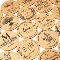Sous-verres en liège carrés et ronds personnalisés, gravés au laser, porte-boissons pour vin et bière, tapis et coussinets pour votre table