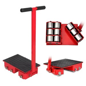 4 件套机械滑轮托盘 17600 磅 8 吨工业机械移动车重型碳钢移动滑轮 - Product Image 3