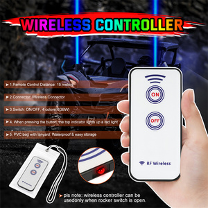 Commande à distance ou à bascule en aluminium moulé sous pression RGBW Color Laser Lazer LED Whips - Product Image 3