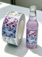 Étiquettes personnalisées en rouleau PP imperméables pour boissons - Autocollants d'emballage pour jus et thé au design de fruits japonais