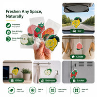 Désodorisant de voiture suspendu en papier, parfum fruité personnalisé (citron, pomme, orange, fraise), longue durée, pour l'intérieur du véhicule