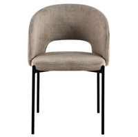 Chaise de salle à manger moderne en tissu rembourré avec dossier en forme de tonneau, prix d'usine, pour cuisine, salle à manger, salon