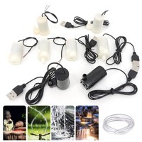 Mini pompe à eau submersible horizontale 3V DC, 3W, modèles verticaux disponibles, compatible USB 45V/5V/6V, pour fontaine