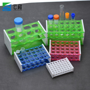 ชั้นวางหลอดทดลองพลาสติกสำหรับหลอดเซนทริฟิวจ์และหลอดทดลอง ขนาด 50 มล. 8 ช่อง, 15 มล. 18 ช่อง, 5 มล. 24 ช่อง, 0.2 มล. 48 ช่อง อุปกรณ์ห้องปฏิบัติการ - Product Image 1