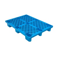 1000*1000*145mm B13 coin fileté 9 pieds pont perforé empilable palettes en plastique à grille à face unique pour entrepôt