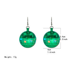 Disco Party retrò LED collane di palla da discoteca orecchini decorazioni per feste da discoteca atmosfera da donna bomboniere ciondolo - Product Image 4