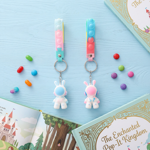 CCH <b>Customized</b> creative cartoon animation 3D soft rubber silicone <b>keychain</b> - Product Image 1