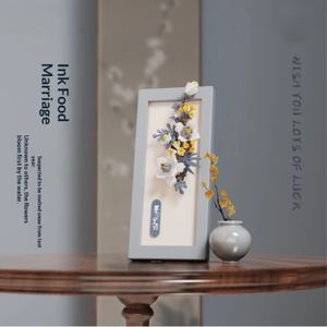 OEM Wholesale Elegant Framed Building Block Flower <b>Sets</b> with Soft Pastel Frames and Realistic Blooms for Home Decor and Gifts - Product Image 5