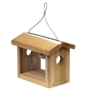 مصنع الجملة مخصص الخشب الطيور المغذية منزل شنقا Bluebird تغذية الدودة الغذائية السنجاب برهان تغذية الطيور - Product Image 2