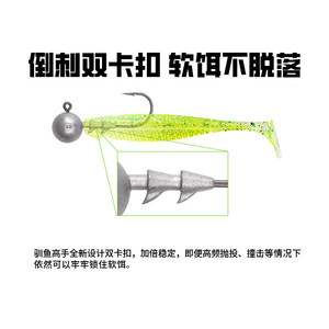 Anzuelo de pesca Master Fishing Sharp Tooth Jig Head, diseño de doble bloqueo de aleación de plomo 8T para pesca de lubina en lagos y estanques. - Product Image 4