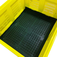 Grande caisse de palette en plastique pliable et empilable, ventilée, pour le stockage des fruits et légumes, boîte de palette en PP