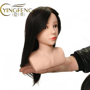 Nouveau Design <span class=keywords><strong>Mannequin</strong></span> femmes Design de mode 613 couleur <span class=keywords><strong>blonde</strong></span> tête d'entraînement de cheveux humains avec épaule maquillage tête de <span class=keywords><strong>Mannequin</strong></span> - Product Image 3