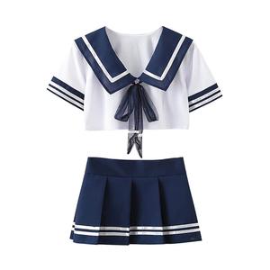 Sexy bleu marine Lingerie femme JK <span class=keywords><strong>uniforme</strong></span> cosplay japonais marin doux mignon étudiant jupe costume - Product Image 3