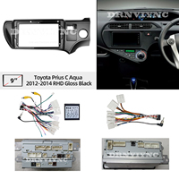 Kit spécial d'intégration pour autoradio Android avec écran, lecteur DVD, cadre de tableau de bord et câble pour Toyota Prius C Aqua
