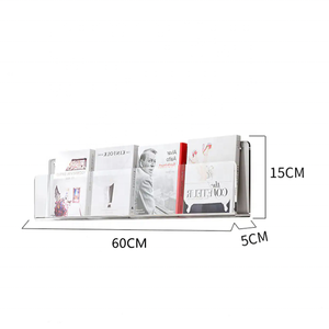 رف للكتب شفاف مثبت على الحائط - Product Image 6