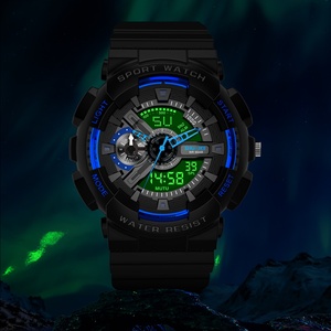 Reloj Deportivo Analógico Digital de Moda 2024, Reloj de Pulsera para Exteriores, Resistente al Agua, Pantalla Dual, Negro, Resistente al Agua, Plástico - Product Image 5