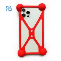 Casing HP Silikon Universal 3D Kartun Lucu Frame Bumper LED Menyala