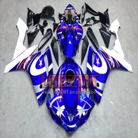 Carénage d'injection pour YAMAHA YZF1000 YZF R1 R 1 1000 CC YZFR1 07 08 166No.39 YZF-1000 YZF-R1 noir mat 2007 2008 Kit de carrosserie OEM