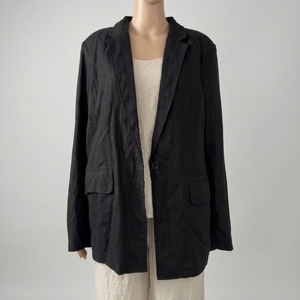 Áo <span class=keywords><strong>Blazer</strong></span> 100% Linen Nữ, Phong Cách Thường Ngày, Dáng Rộng, Áo Khoác Cỡ Lớn, Màu Tùy Chọn, Chất Liệu Linen Thoáng Khí - Product Image 5