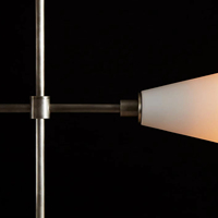 XZ, estructuras cónicas triangulares oscuras, candelabros Vintage de techo de latón envejecido, decoración de techo, diseño colgante de latón Led lineal
