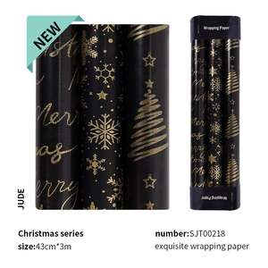 New <b>Christmas</b> Metallic Disposable Coated Silicone Virgin Gift <b>Wrapping</b> <b>Paper</b> 43x300cm 3 <b>Roll</b> Set - Product Image 5