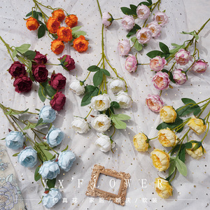 Yixuan <b>Artificial</b> <b>Peony</b> Flowers Silk Realistic Wedding Home Decor 7 Heads Injection Molding - Product Image 1
